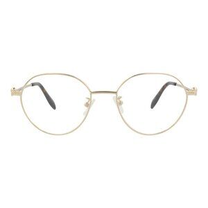 Alexander McQueen Unisex Round/Oval Gold Gold Transparent Fashion Designer